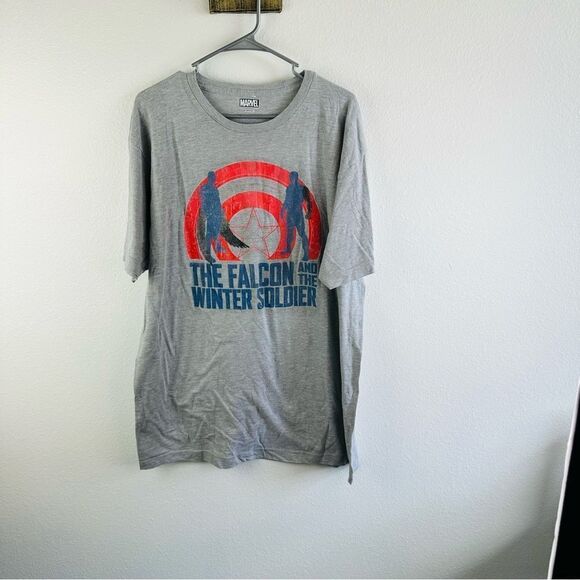 Marvel Gray The Falcon And Winter Soldier Tee Size XL - Picture 1 of 3
